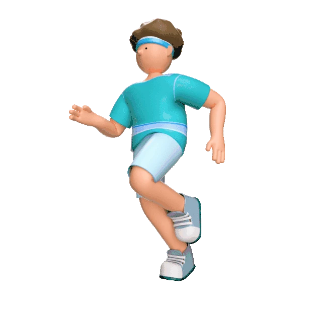 运动人物跑步健身C4D立体3Dgif图素材