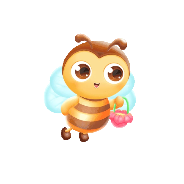 可爱动物小蜜蜂采蜜昆虫