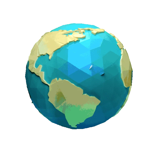 C4D立体3D环球旅行飞机环绕地球旅行gif图素材