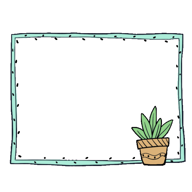 植物绿植盆栽边框文本框小清新gif图素材