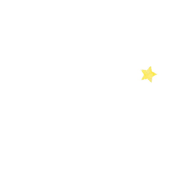 黄色手绘装饰图形星星五角星闪烁