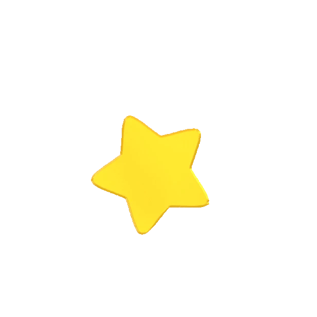 3d立体星星黄色