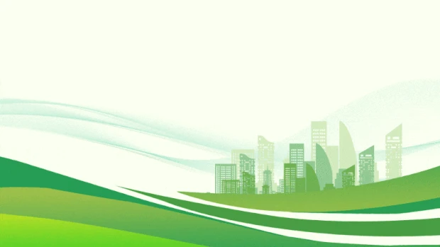 绿色环保简约清新城市剪影视频背景gif图素材