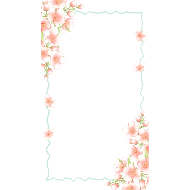 春天春季樱花花朵底纹边框古典淡雅水彩gif图素材