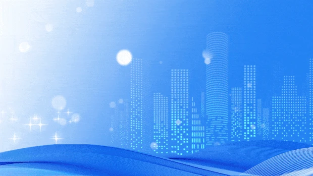 科技线条城市蓝色星光光晕大气视频背景gif图素材