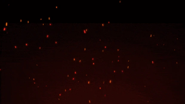 红色火花火焰粒子飘散视频背景 