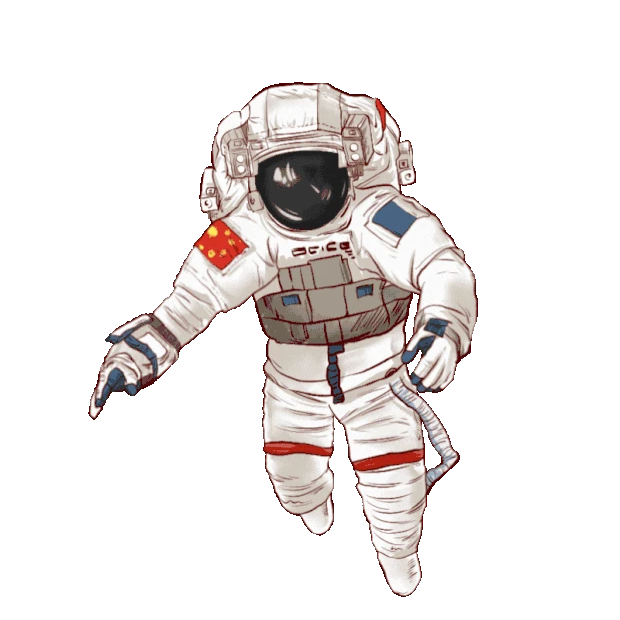 中国航天日宇航员航天员太空行走活动宇航服gif图素材