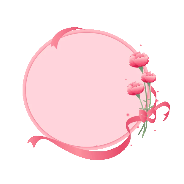 母亲节康乃鲜花馨边框粉色渐变头像框gif图素材