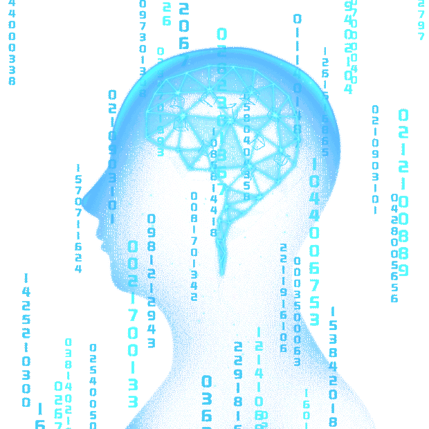 科技大脑AI人工智能数据运算科技感蓝色gif图素材