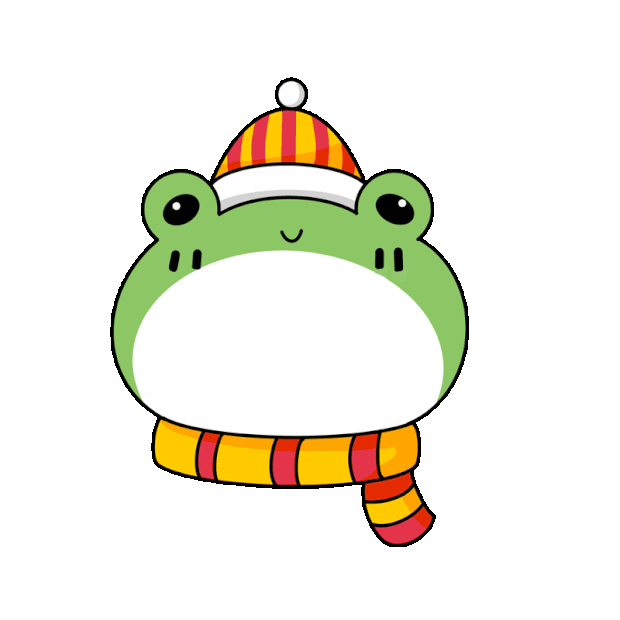 卡通可爱小动物青蛙头套拍照边框文字框gif图素材