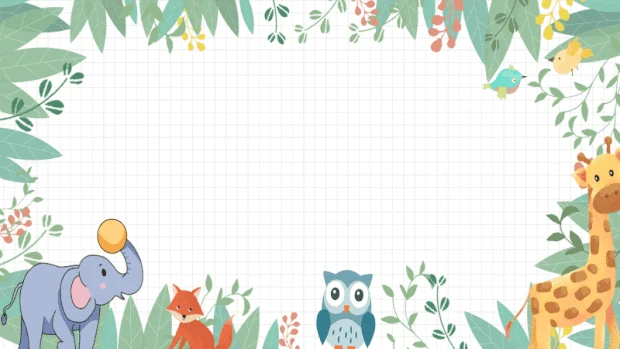 简约植物动物卡通边框视频背景gif图素材