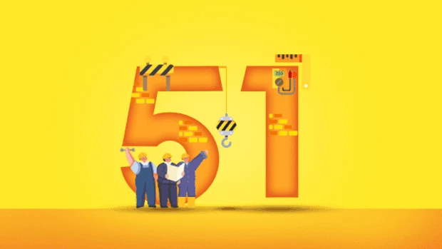 51五一劳动节快乐工人黄色视频背景gif图素材