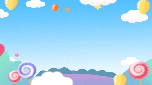 儿童节六一61可爱棒棒糖蓝天白云气球蓝色视频背景gif图素材
