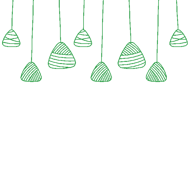 端午端午节粽子吊饰绿色线描gif图素材