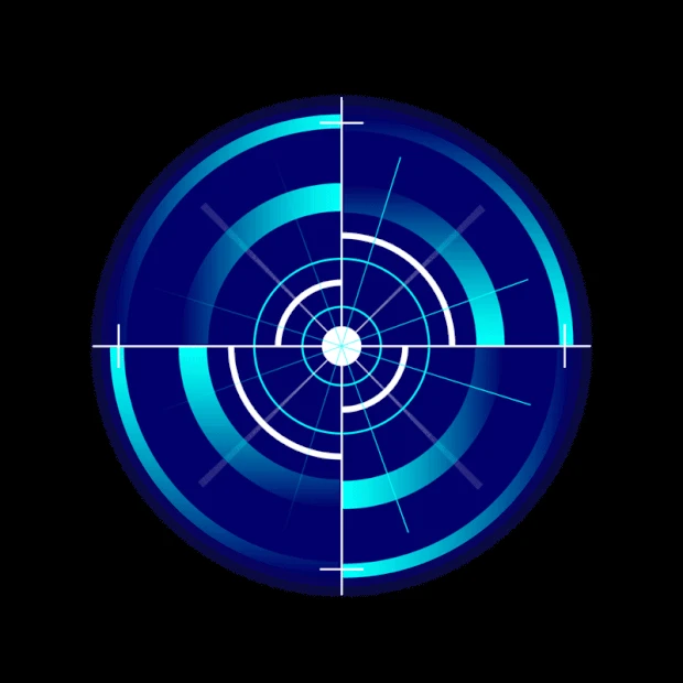 赛博朋克科技圆圈圆环转动科技感蓝色gif图素材