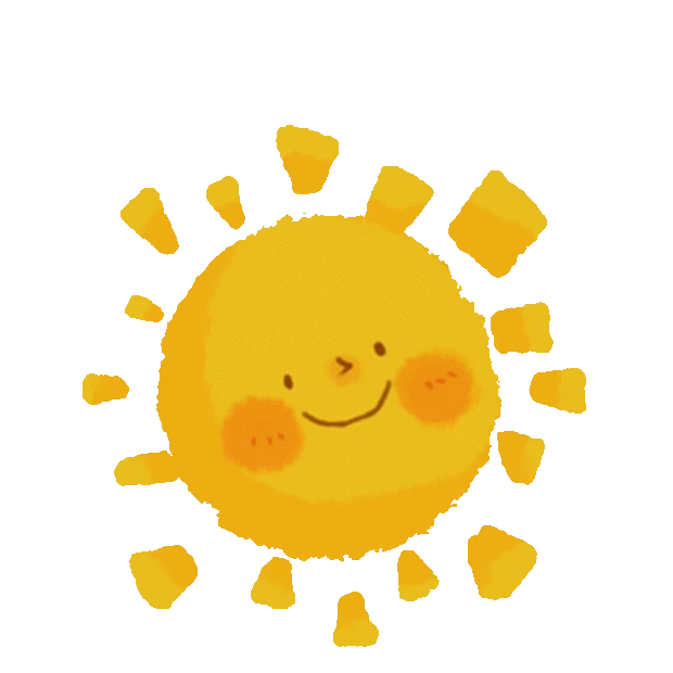可爱拟人微笑的太阳卡通gif图素材