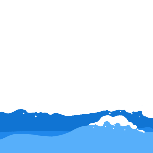 炎炎夏日水花海浪卡通液体水海水gif图素材