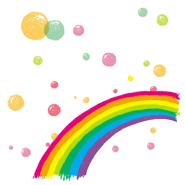 61六一儿童节夏天彩虹气泡蜡笔gif图素材