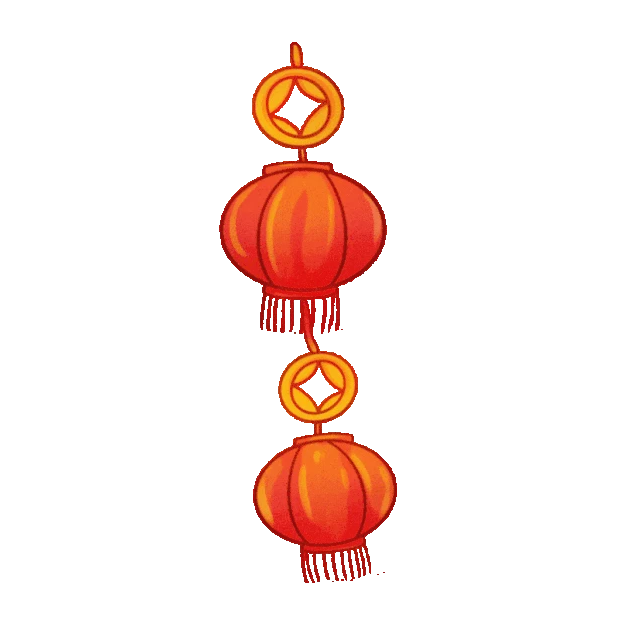农历新年春节中国风传统卡通灯笼gif图素材卡通