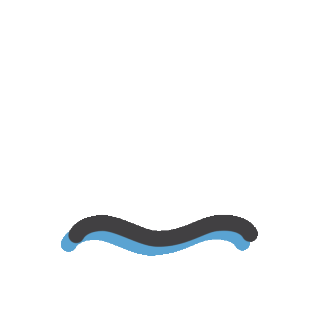 海浪中的鲨鱼尾巴图标扁平化蓝色gif图素材
