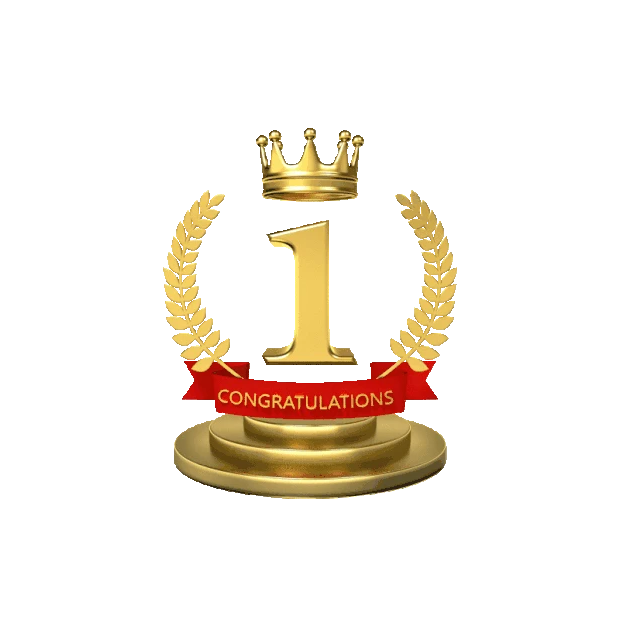 C4D立体3D金色皇冠第一名冠军颁奖gif图素材