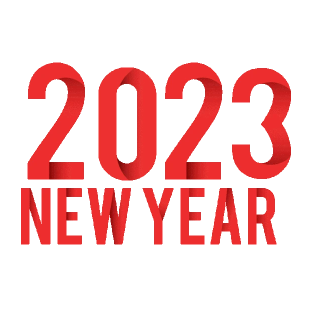 2023元旦新年红色标题扁平gif图素材