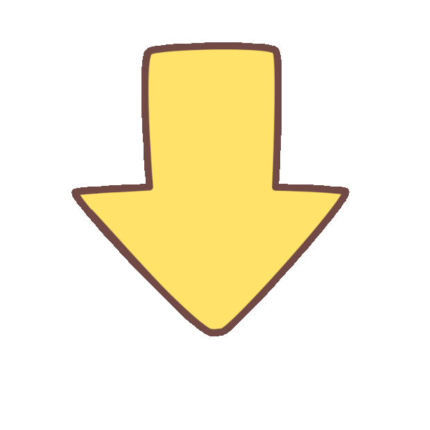 黄色旋转手绘3D立体箭头图标符号
