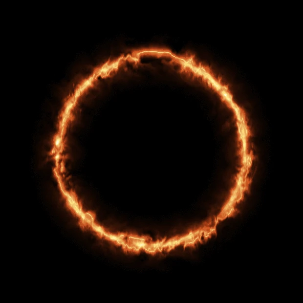 红色燃烧的火焰圆圈圆环