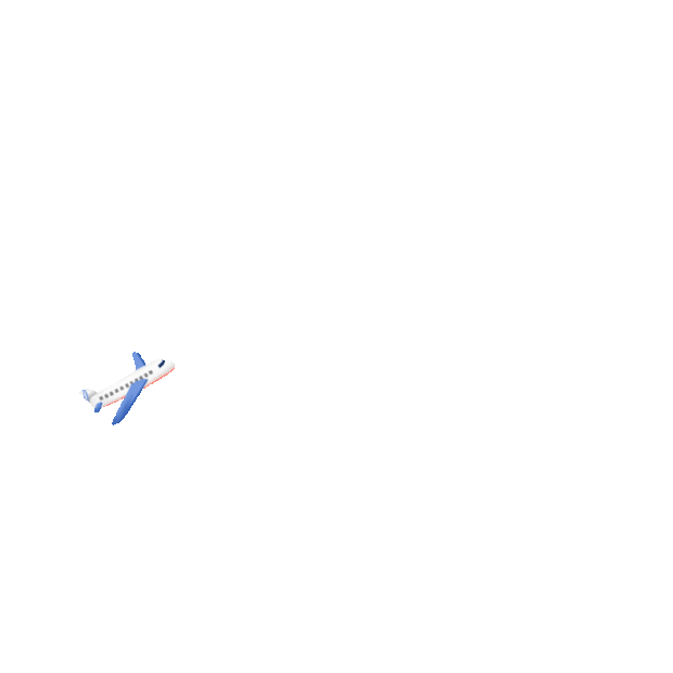 空中航行的飞机卡通gif图素材