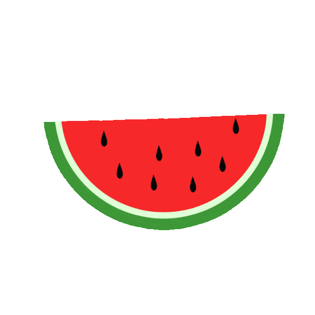 夏天夏季消暑水果被吃掉的西瓜卡通gif图素材