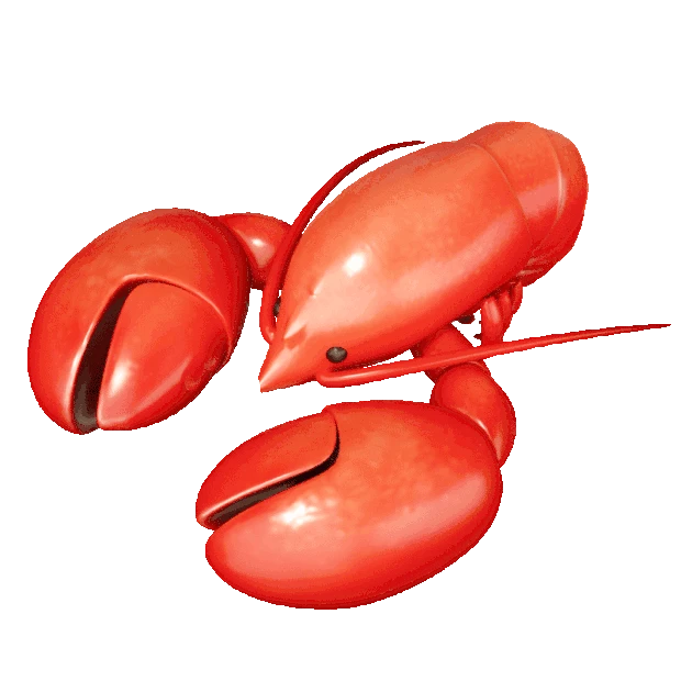 C4D立体龙虾海鲜小龙虾夏季虾红色gif图素材