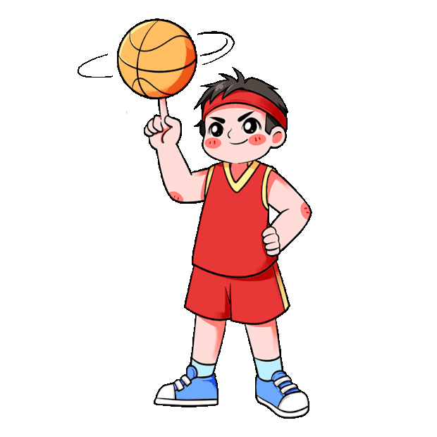 开学季打篮球男孩卡通gif图素材