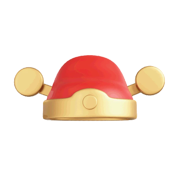 3d立体新年财神帽3d立体gif图素材