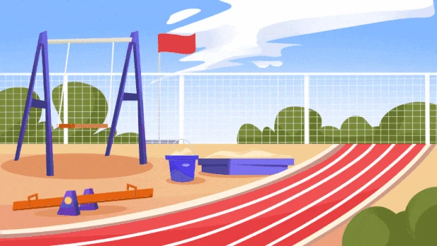 教育学校操场跑道校园视频背景gif图素材