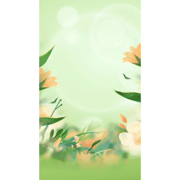 春季春天花朵燕子绿色植物竖版视频背景海报H5gif图素材