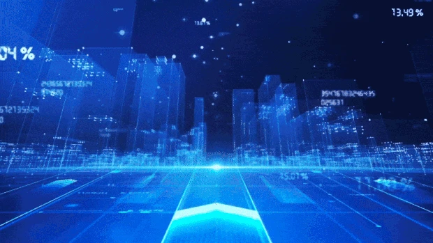 科技创新引领未来元素蓝色视频背景gif图素材